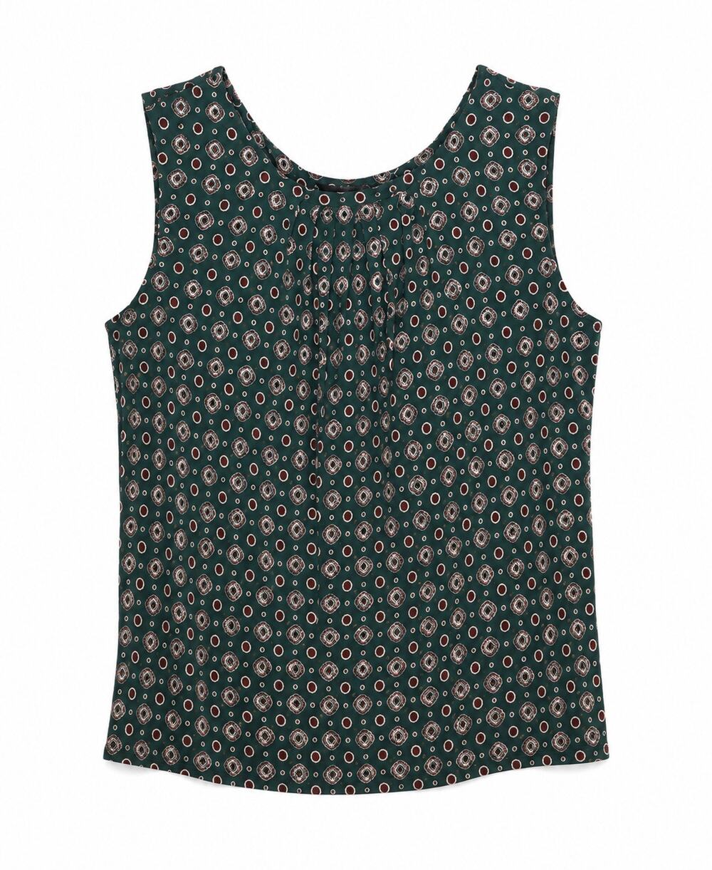 Calvin Klein Green Geometrical Casual Sleeveless Tank Top womens size medium
